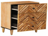 Bedside Table Brown 50 x 33 x 60 cm Solid Mango Wood 4018925