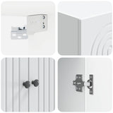 Wall-Mounted Cabinet White 66 x 34.5 x 90 cm Engineered Wood 898055