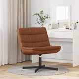 Swivel Chair Brown 63 x 75 x 76 cm Antique PU 42007349