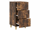 Drawer Cabinet Smoked Oak 33 x 34.5 x 90 cm Engineered Wood 894620