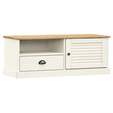TV Cabinet VIGO White 106x40x40 cm Solid Wood Pine 353176