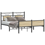 Bed Frame without Mattress Sonoma Oak 140x190 cm Engineered Wood 4106980