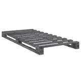 Bed Frame without Mattress Grey 90x200 cm Solid Wood Pine 3281580