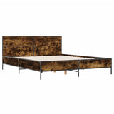 Bed Frame without Mattress Smoked Oak 120x190 cm Small Double 3280024