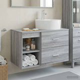 Bathroom Furniture Set 2 pcs Grey Sonoma Engineered Wood 3403909