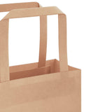Paper Bags 250 pcs with Handles Brown 26x12x35 cm 4101814