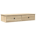 ZNTS Wall Shelf with Drawers Sonoma Oak 100x37.5x19 cm Engineered Wood 859961