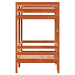 Bunk Bed without Mattress Wax Brown 75x190 cm Small Single Solid Wood Pine 3284226