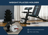 Foldable Weight Bench, Adjustable Strength Training Sit Up Ab Bench, Incline/Decline, Blue T3398P425049