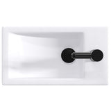 Bathroom Wash Basin Matte Black 45.5 x 25.5 x 13 cm Metal 890223