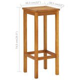 3 Piece Balcony Bar Set Solid Acacia Wood 310254