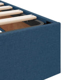 Storage Bed with Mattress with Storage Blue 180 x 200 cm Fabric 3370033