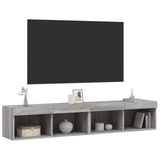 TV Cabinets with LED Lights 2 pcs Grey Sonoma 80x30x30 cm 837152