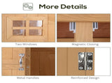 Wooden Garden Shed with Two Windows, Tool Storage Cabinet, Outdoor Double Door Organizer 127.5L x T3398P314124