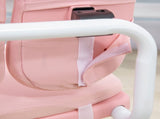 Kids Desk and Chair Set, with Storage Shelves, Washable Cover, for Ages 3-12 Years - Pink T3398P347715