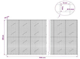 Gabion with 5 mm Wire and 5x5 cm Mesh 700x10x200 cm 3464024