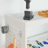 Tool Trolley with Shelf White 75 x 35 x 73 cm Cold-rolled Steel 874540