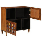 Sideboard with Storage Walnut 80 x 33 x 75 cm Solid Mango Wood 4018251