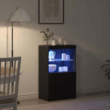 LED Sideboard Black 60 x 37 x 100 cm Engineered Wood 863035