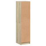Highboard with Glass Doors Sonoma Oak 35x37x142 cm 836436