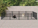 Outdoor Dog Kennel Steel 11.58 m 3124617