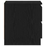 Bedside Cabinet with Drawer 2 pcs Black Oak 50 x 40 x 43.5 cm 862612