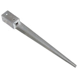 Ground Spikes 12 pcs Silver 7x7x75 cm Galvanised Steel 145403