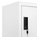 Locker Cabinet White 90x45x180 cm Steel 339804
