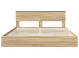 Storage Bed with Drawer Sonoma Oak 140 x 190 cm Engineered Wood 3408454