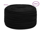 Multipurpose Utility Rope 10 mm 250 m Black Polyester 3473385