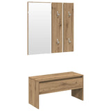 Hallway Furniture Set Artisan Oak Engineered Wood 857020