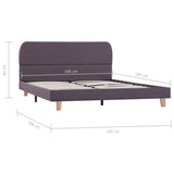 Bed Frame without Mattress Taupe Fabric 135x190 cm Double 281068