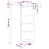 Sliding Door ORKDAL 93 x 211 cm Engineered Wood 3450273