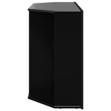 Corner LED TV Cabinet 100x40x68cm Black Engineered Wood 889786