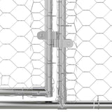 Dog Kennel 4 pcs Silver 8 x 2 x 2 m Galvanised steel 3368327