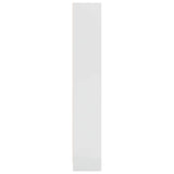 Bookcase High Gloss White 60x24x143 cm Engineered Wood 858311