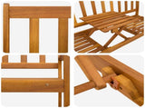 Garden bench 158 x 55 x 89 cm Solid Acacia Wood Natural 42034671