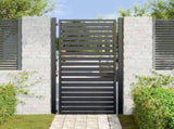 Garden Gate Lockable Black 100x180 cm Aluminium 42004149