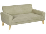 Two-Seater Velvet-Feel Sofa - Beige T3398P377881
