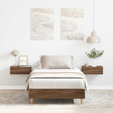 Bed Frame No Mattress Brown Oak 75x190 cm Small Single Engineered Wood 861099