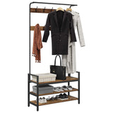 Coat Rack with Shelf Old Wood 95 x 34 x 184 cm Engineered wood 879963