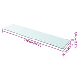 Shelves 2 pcs Panel Glass Clear 110x25 cm 3051590