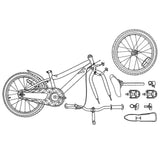Kids Bike 18 Inches for 5-7 Years Old Red 42009474