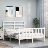 Bed Frame without Mattress White 120x200 cm Solid Wood Pine 3191902