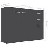 Sideboard Grey 105x30x75 cm Engineered Wood 800695