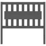 Bed Headboard Grey 105.5x4x100 cm Solid Wood Pine 818557