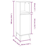 ZNTS 3 Piece Bathroom Cabinet Set Grey Sonoma Engineered Wood 3185549