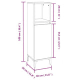 ZNTS 3 Piece Bathroom Cabinet Set Grey Sonoma Engineered Wood 3185549