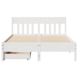 Bed Frame without Mattress White 120x200 cm Solid Wood Pine 3301870