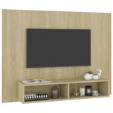 Wall TV Cabinet Sonoma Oak 120x23.5x90 cm Engineered Wood 808272